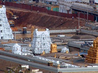 Tirumala Balaji Temple Arial view 